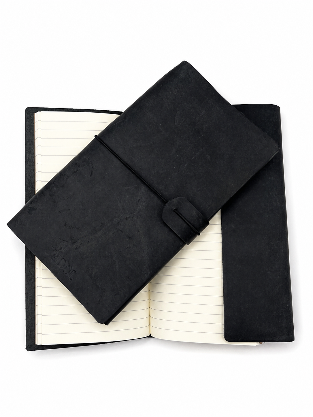 Juoda odinė užrašinė