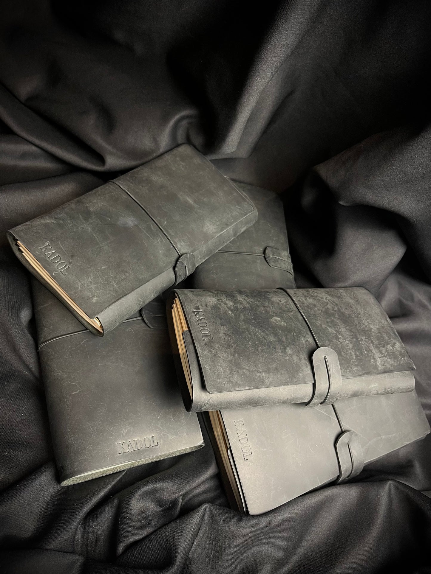 Black leather notebook