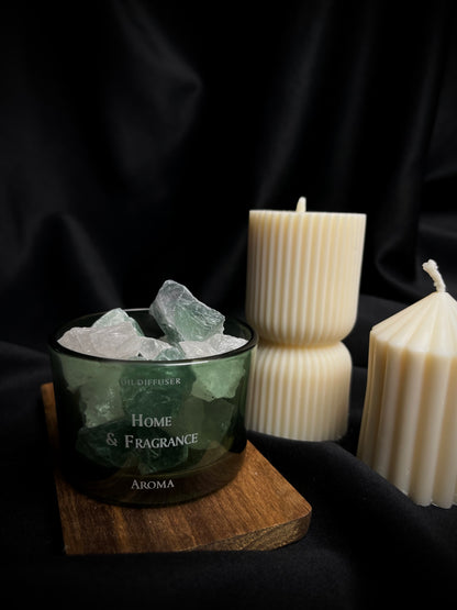 Namų kvapas su žaliais aromatiniais kristalais