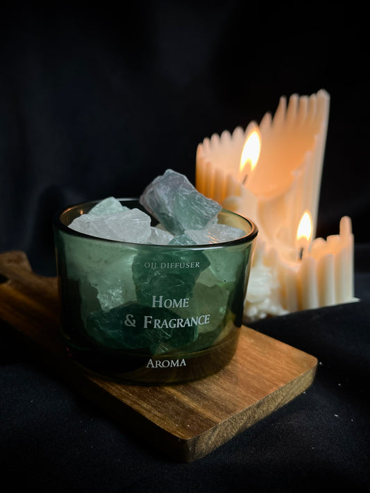 Namų kvapas su žaliais aromatiniais kristalais